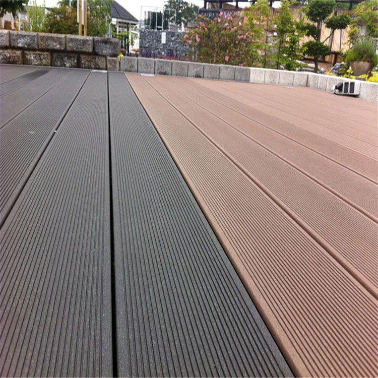 青岛户外庭院花园木塑地板厂家批发 塑木地面铺装建材