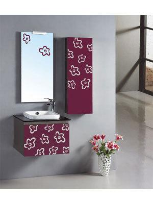 销售不锈钢卫浴花纹板/紫红镜面蚀刻五角花卫浴装饰板