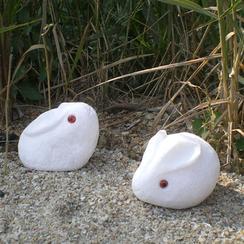 白色大理石兔子雕刻MAB519