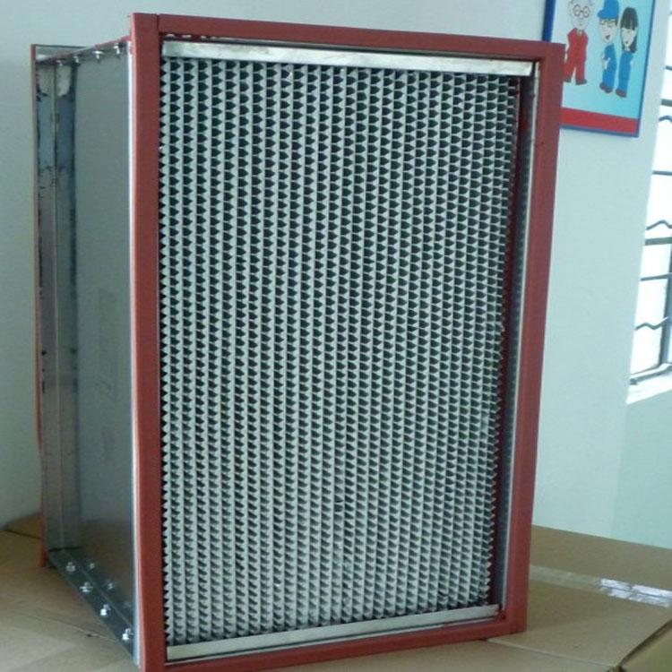 铁框耐高温有隔板高效空气过滤器