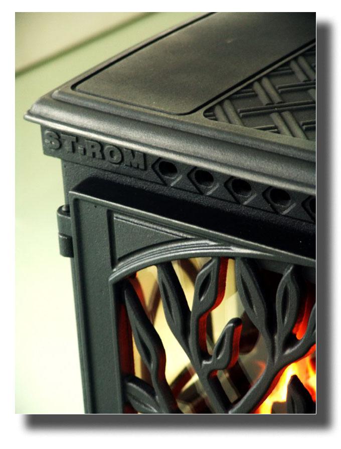 重庆圣罗曼真火燃木独立式壁炉 三面观火壁炉 铸铁壁炉