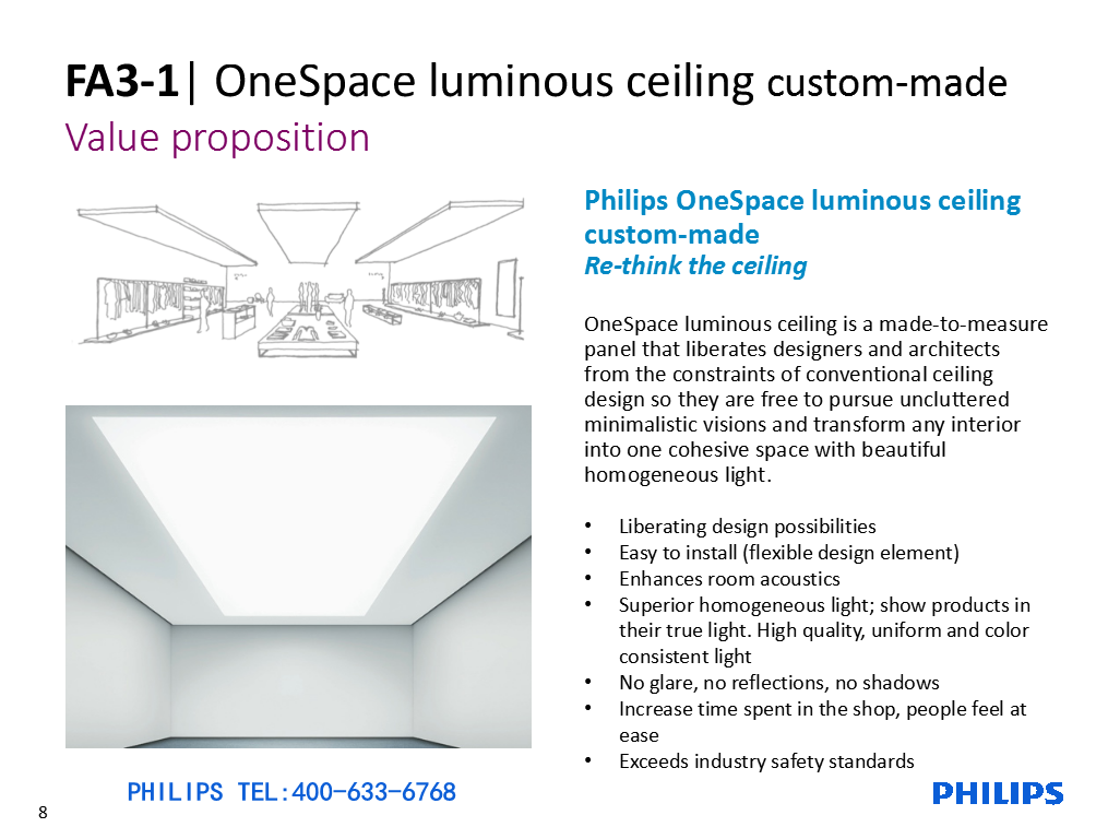 Philips one space luminous ceiling