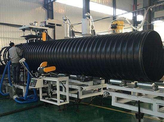 HDPE钢带增强螺旋波纹管材DN700mm环刚度10KN污水管黑色塑料管