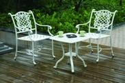 白色简约铸铝套桌椅YQ01-28