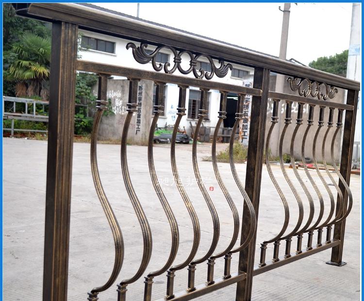 **铝合金阳台栏杆 铸铝焊接古铜色扶手护栏定制