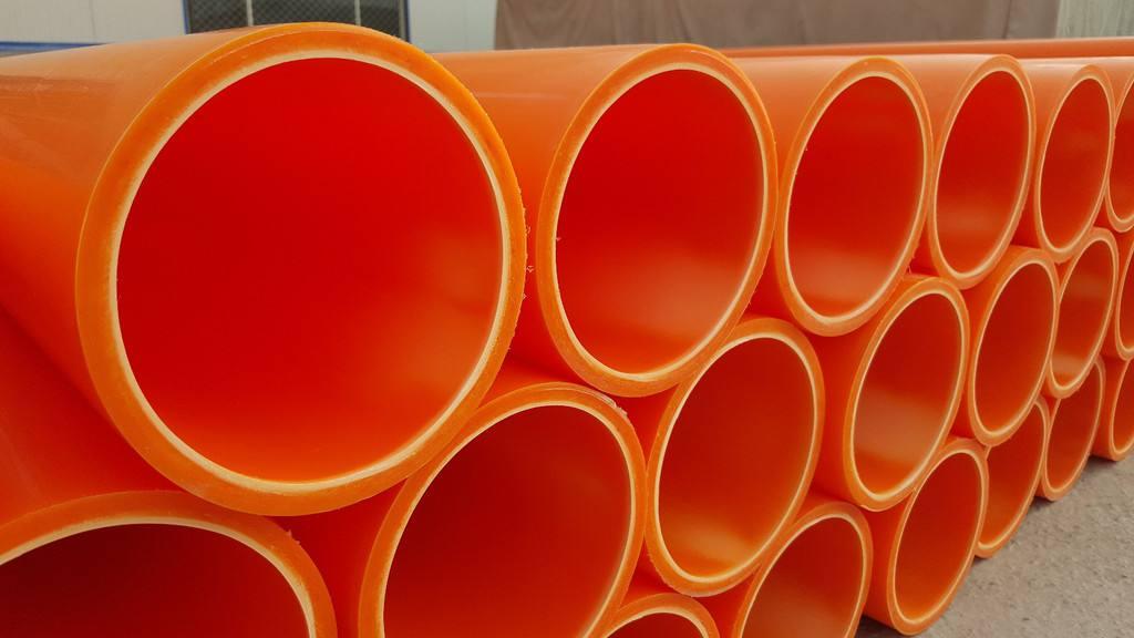 山西橘红色mpp电力管厂家生产通信电缆保护管