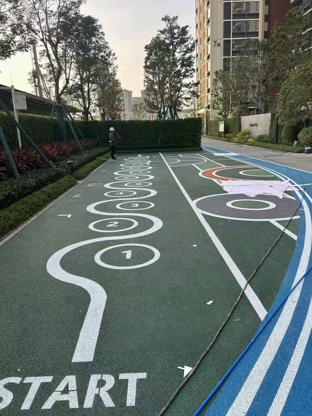 上海公园透水地坪图案定制透水盲道专业施工材料