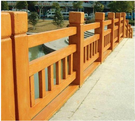 河道仿木护栏 混凝土艺术仿木栏杆