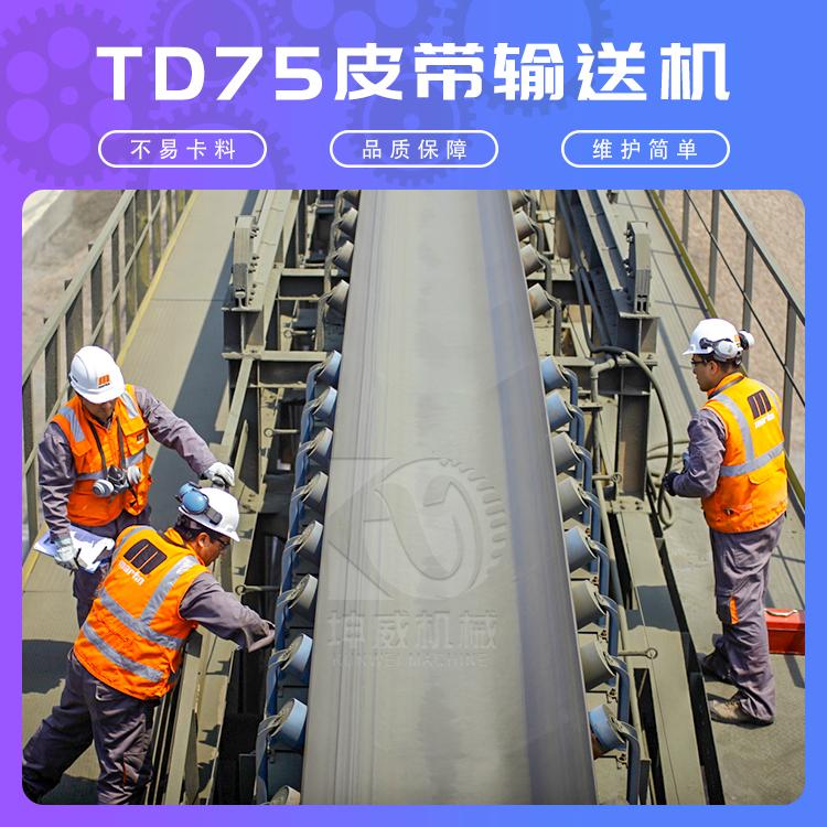 固定带式输送机 水平皮带输送机 TD75型皮带机矿用重型