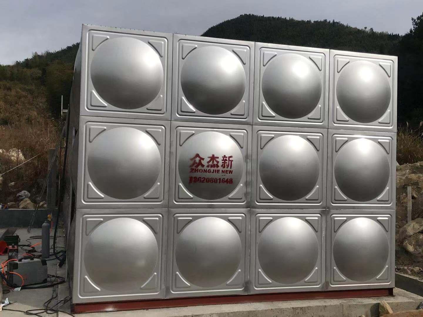 清远不锈钢水箱厂家直销，方形保温水箱定制做，焊接式消防水箱304价格