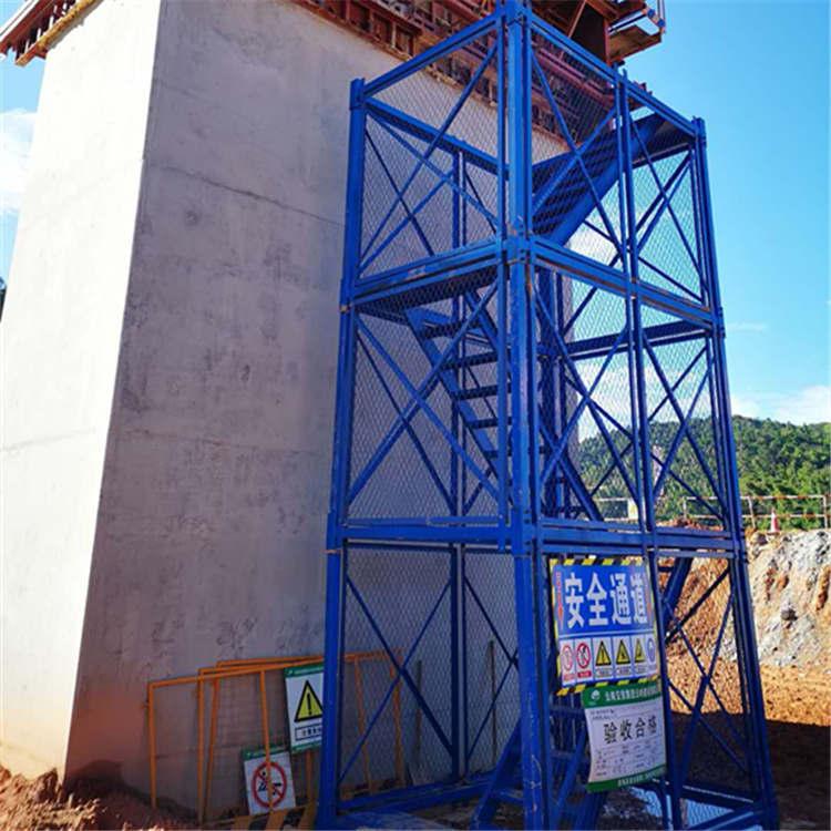 供应前两施工箱式梯笼厂家定制护网安全爬梯