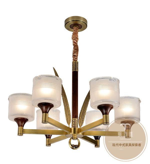 新中式全铜吊灯一般要多少钱-新中式吊灯批发-铜木源灯饰