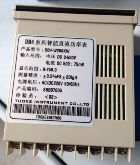 上海托克DB4-W250KW智能功率表