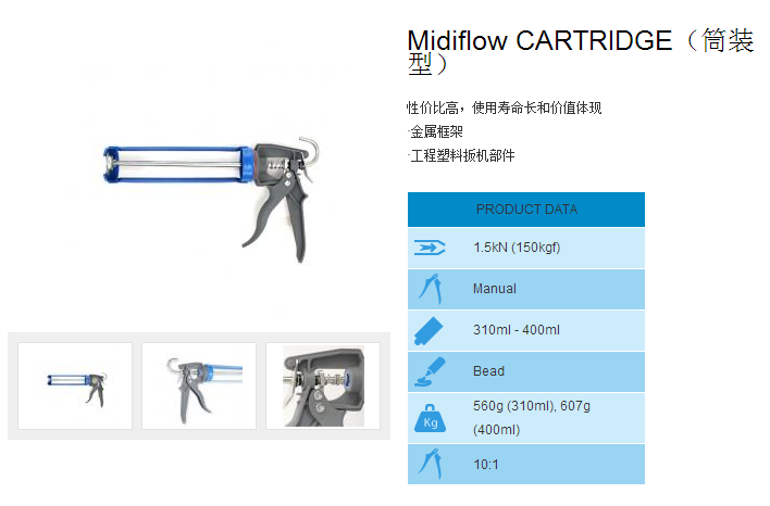 Midiflow CARTRIDGE（筒装型）/Midiflow COMBI（多用型）