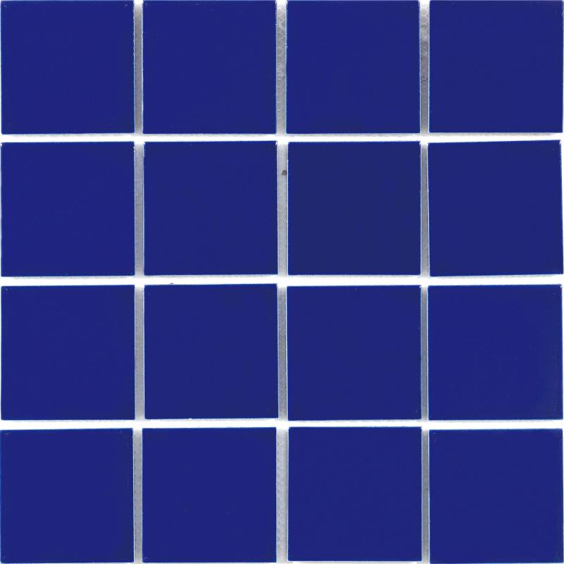 厂家直供蓝色釉面20x20泳池马赛克 小区酒店会所游泳池专用马赛克瓷砖