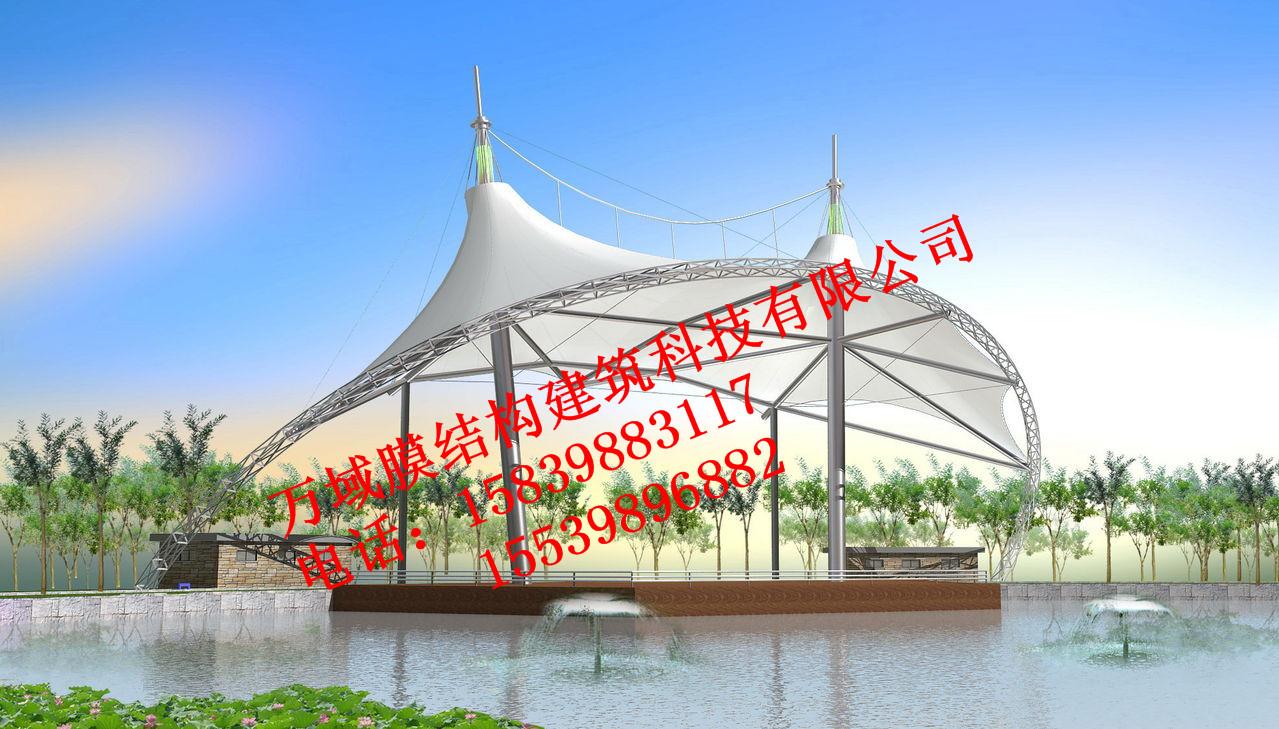郑州舞台膜结构罩棚，膜结构舞台工程设计，张拉膜厂家