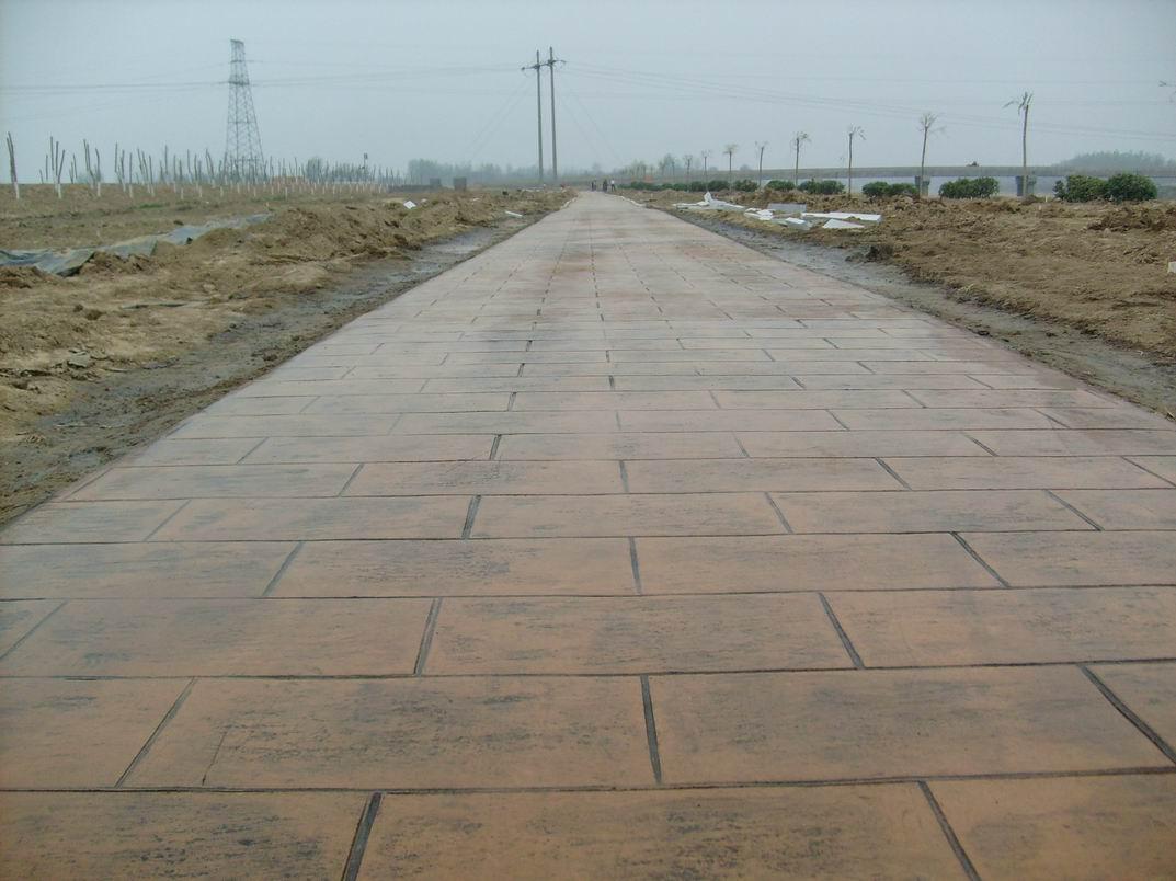 安徽芜湖压模混凝土艺术地坪路面园林景观压花地坪