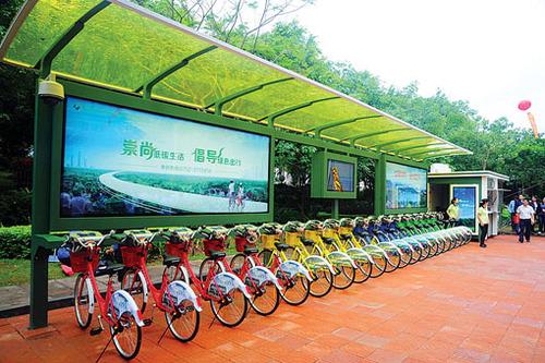 惠州公共自行车亭棚案例是谁做的？