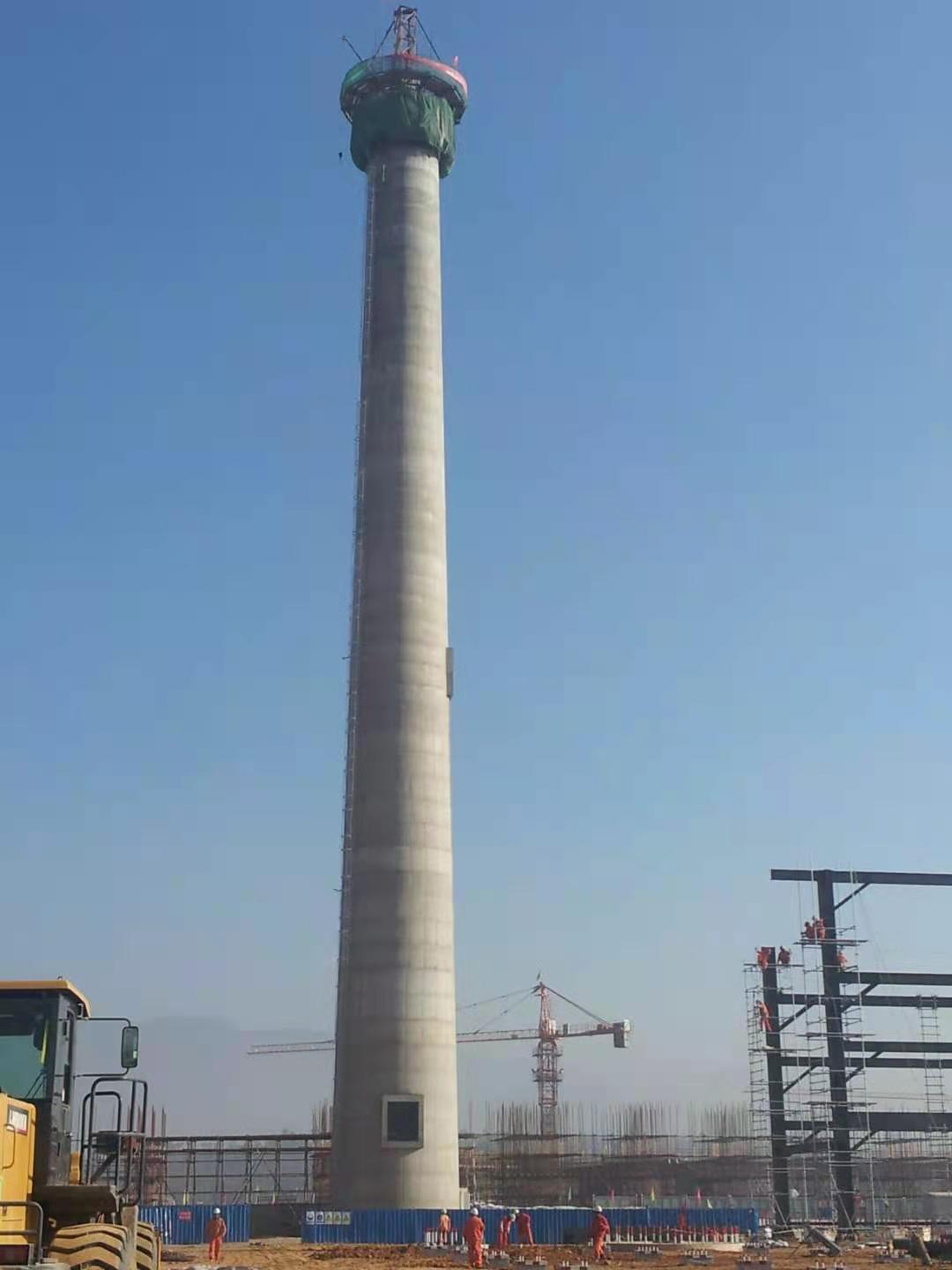 广东湛江中科炼化100米、120米烟囱新建滑模