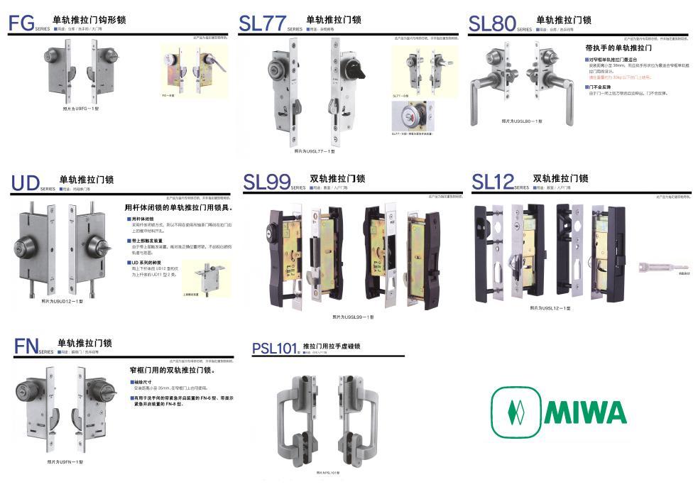 日本MIWA美和酒店用电子锁 U9ALV2EAP66-1