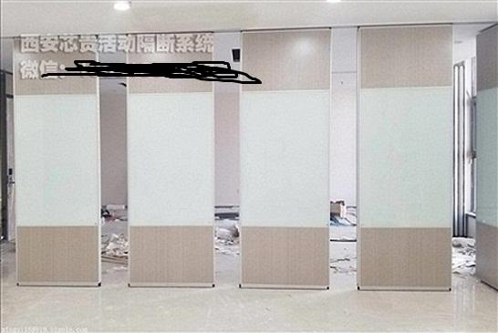 西安芯贵会议室超白焗漆玻璃移动隔断