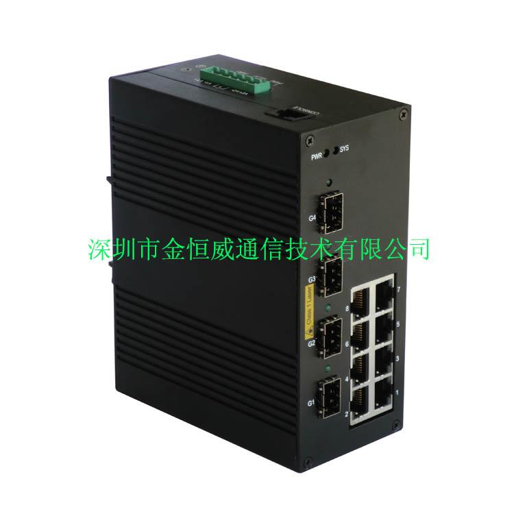 金恒威i612A 4G+8电 千兆网管工业交换机