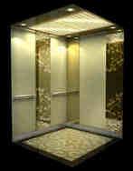 不锈钢蚀刻电梯轿厢花板，钛金镜面蚀刻板，金色不锈钢拉丝板