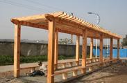 锦州防腐木碳化木花架凉亭栅栏工程施工