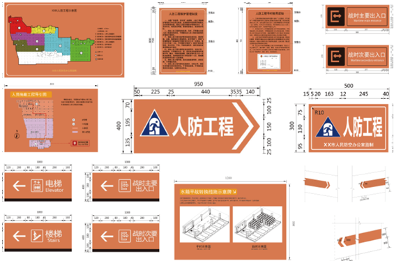 南京人防标识人员隐蔽工程导引图标识牌