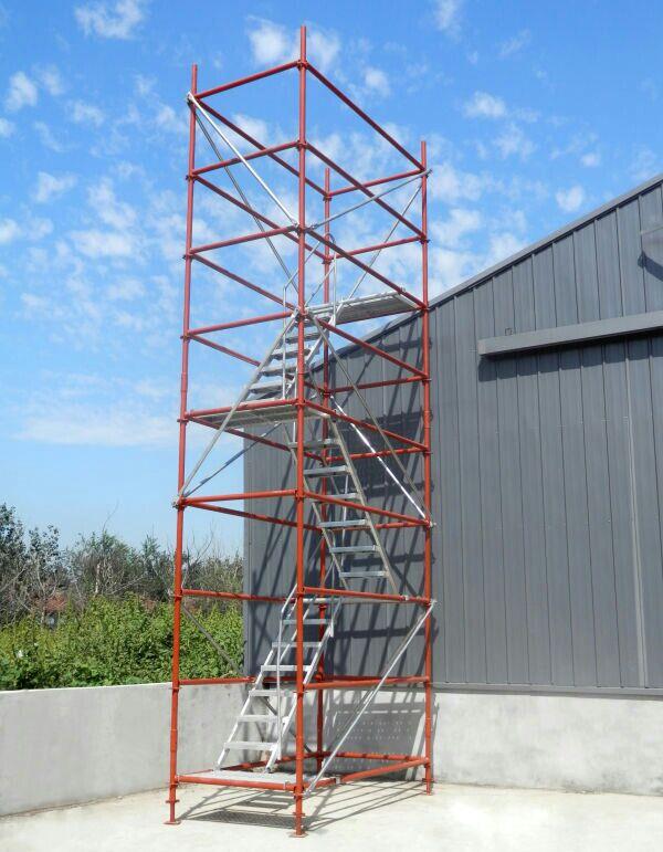 十字（轮扣）型喷漆安全爬梯 （挂梯拔1.5米）