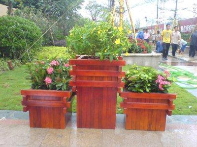  防腐木花箱 塑木花箱 上海花箱 组合花箱