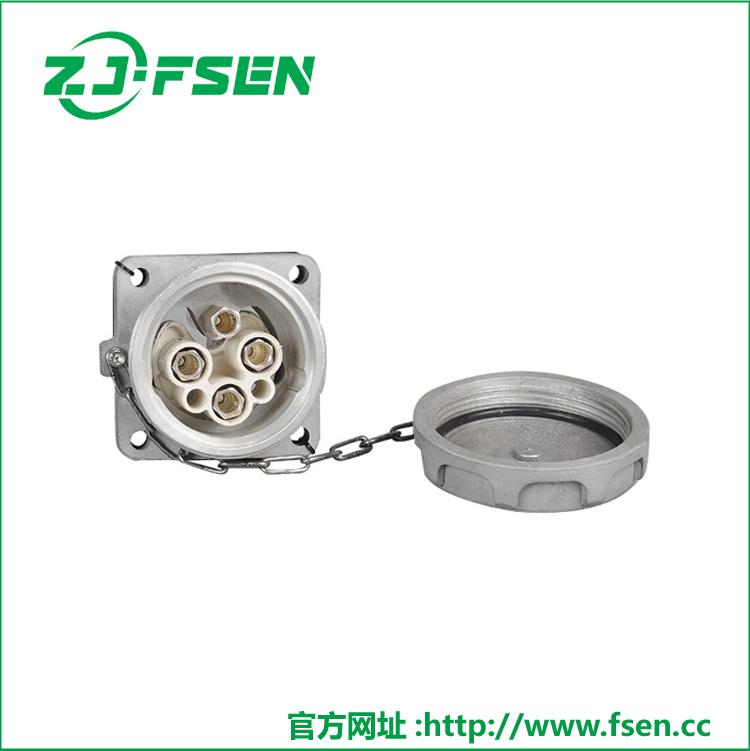 FS4022大电流工业插头插座 铝合金外壳四芯200A380V防水插头插座