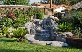 庭院小品、仿真石、叠水流泉