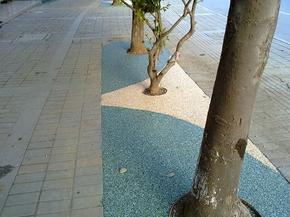 上海真石丽供应地坪施工队彩色透水地坪混凝土（包工包料）