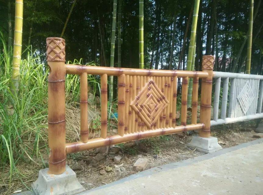 园林景观水泥仿竹栏杆 仿竹栅栏