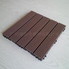 木塑拼花地板生产厂家供应300*300*25diy塑木地板 快易铺木塑板