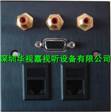 多功能墙面插座 带耳塞立体声音频接口