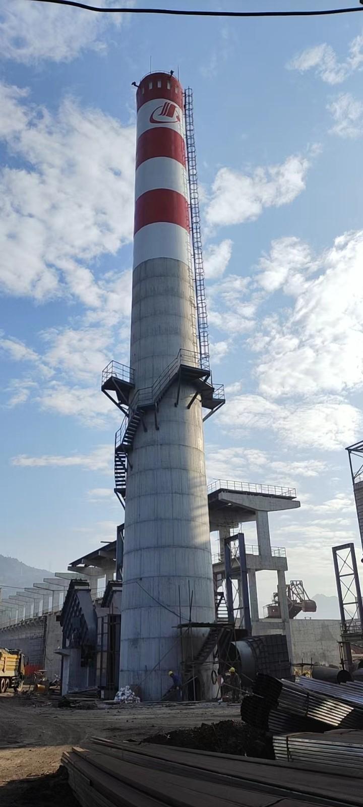 延庆县烟囱安装旋转梯|烟囱折梯安装|烟囱安装检测平台
