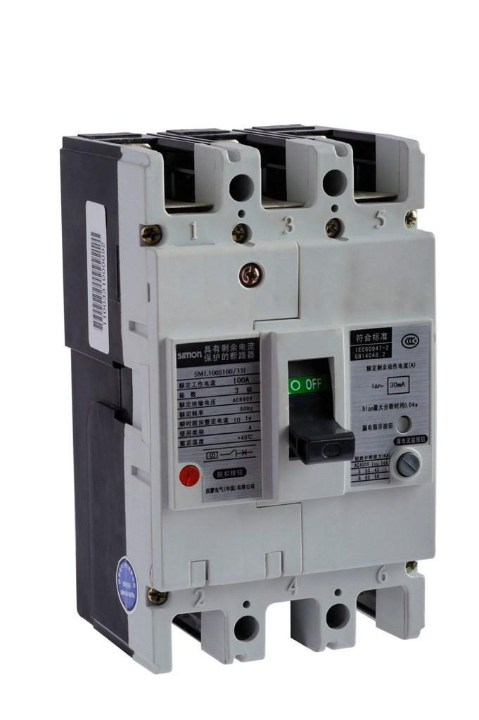 西蒙SML100S100/33I剩余电流断路器|SML系列具有剩余电流保护的断路器