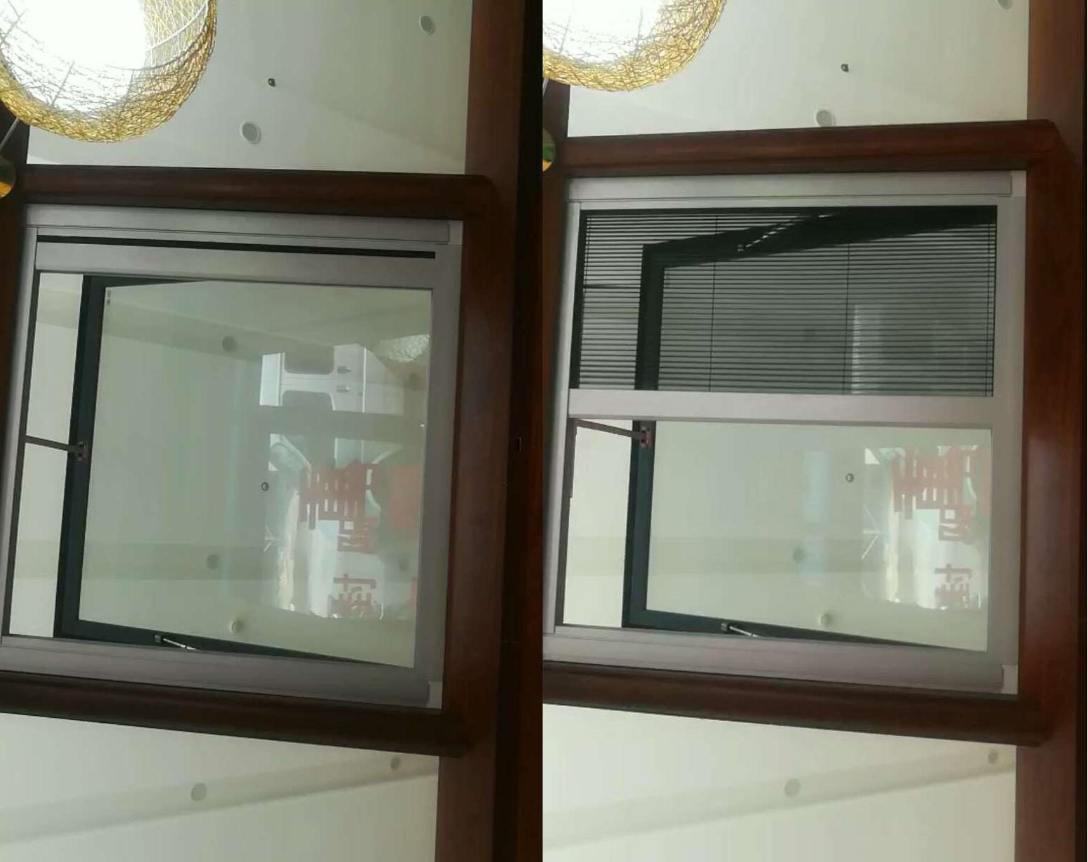 电动沙窗兮鸿智能遥控窗纱用于屋顶天窗和幕墙窗