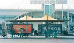 台州公交站台遮阳景观张拉膜结构