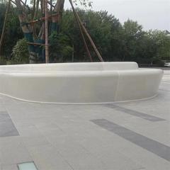 GMMY泰科仿石材料公园白色泰克石花坛坐凳预制加工