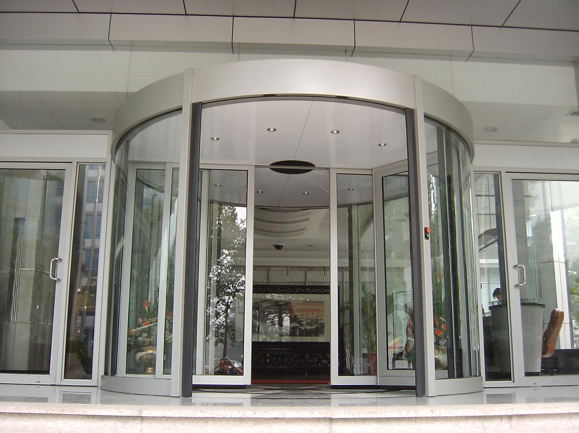 大厦自动感应酒店办公大楼钢化玻璃旋转门 - 千佳 - 九正建材网