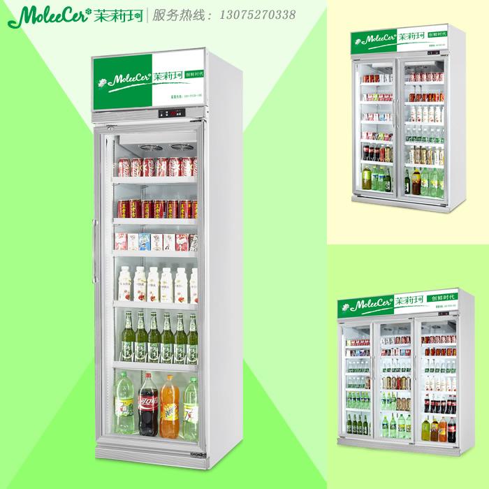 广东冷柜LG-600J香槟色单门经济型冷藏展示柜冰柜价格