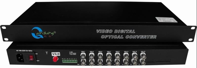 16V1D正向视频光端机 ，QS-16V1D-O ，16路语音光端机，16路电话光端机