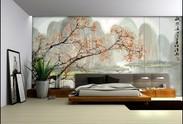 江南 伊奈 中式 大型壁画 卧室墙纸 电视背景墙壁纸墙纸