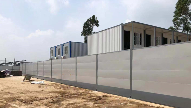 ​三田钢结构钢板围墙适用于工地工程