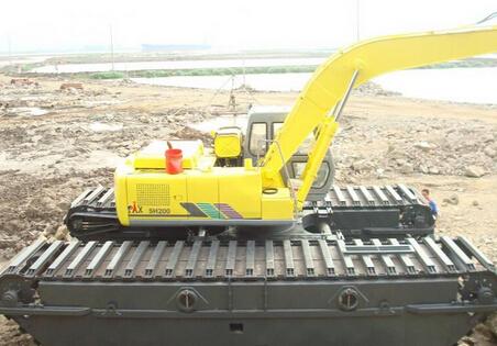 湿地挖机出租水上挖机租赁水陆挖机租赁