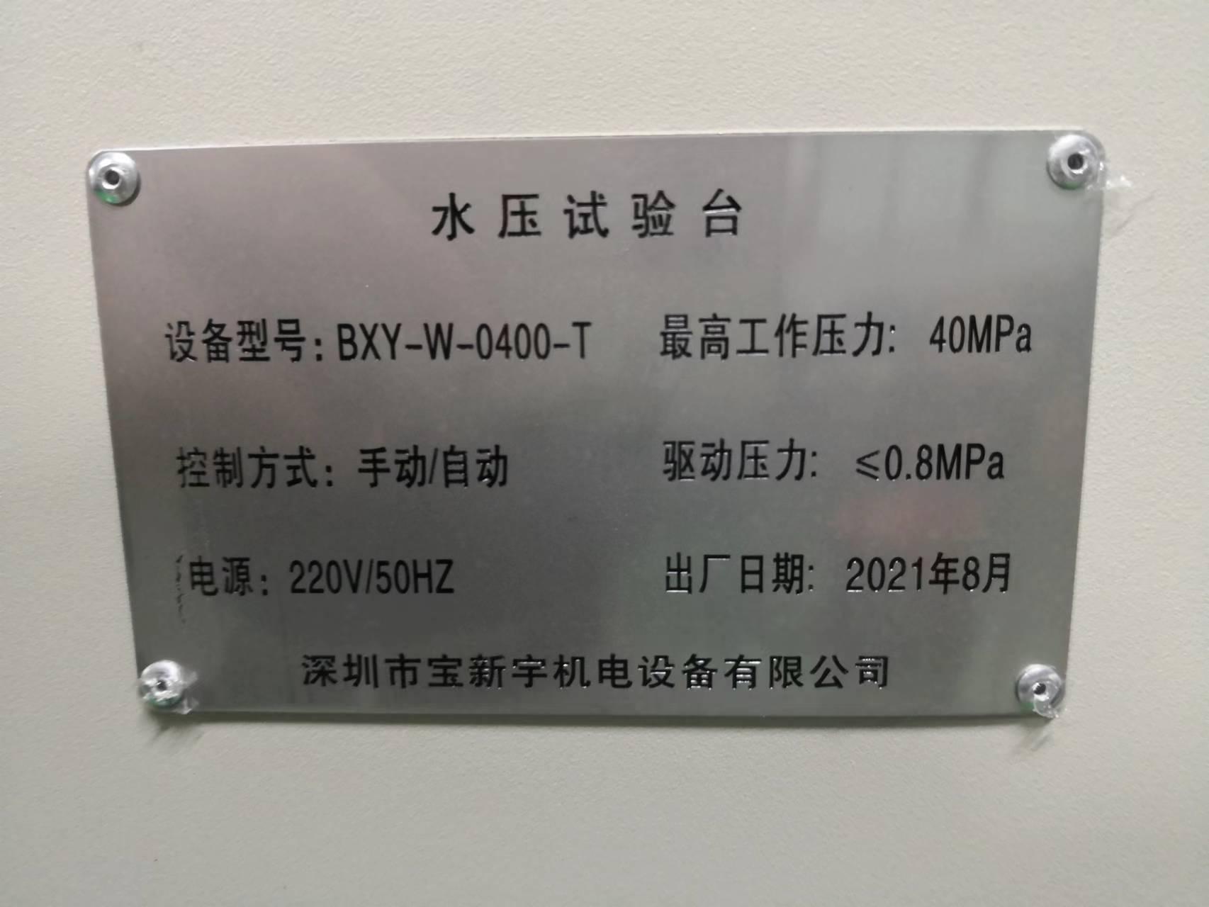 BXY-W-0400-T水压试验台