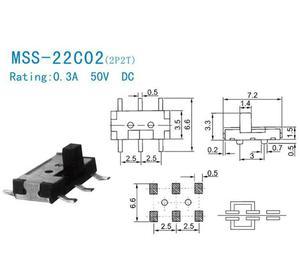 诚思高品质拨动滑动推动开关MSS-22C02 环保拨动开关生产